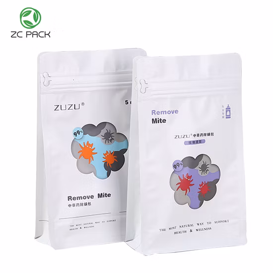 Custom Flexible Printing Food Dry Fruits Coffee Tea Protein Powder Pet Food Snacks Treat Flat Bottom Side Gusset Stand up Pouch Zip Plastic Packaging Bag