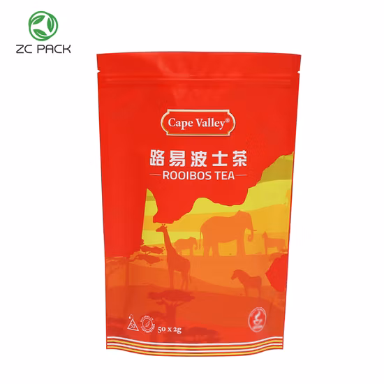 Custom Logo Printing 200g Doypack Plastic Metallic Aluminum Foil Coffee Chocolate Bar Snacks Food Peanuts Nuts Sweet Candy Packaging Stand up Pouch with Zipper