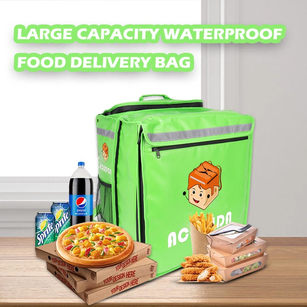 Promotional Reusable Waterproof Lunch Thermal Bag Aluminium Foil Everlasting Food Cooler Compartment Insulation Delivery Bag
