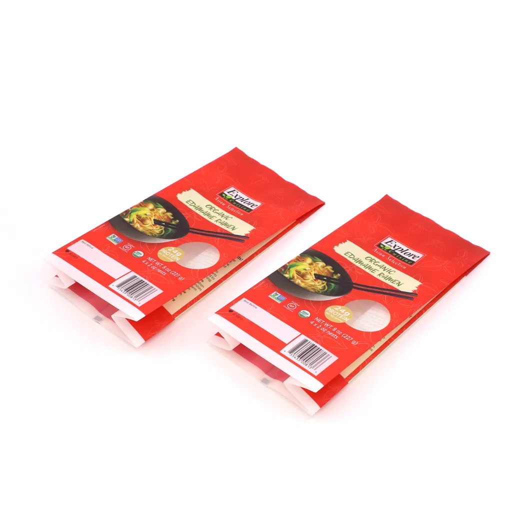 Customized Gravure Printing Composite Plastic Back- Sealed Pouch for Packing Spaghetti Noodles