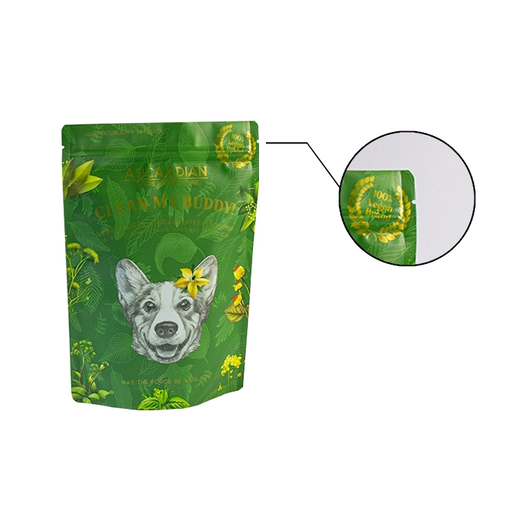 Aluminum Foil Matte Glossy Printing Eco Friendly Recycable Pet Dog Cat Snacks Zipper Food Plastic Packaging Stand up Pouch Bag