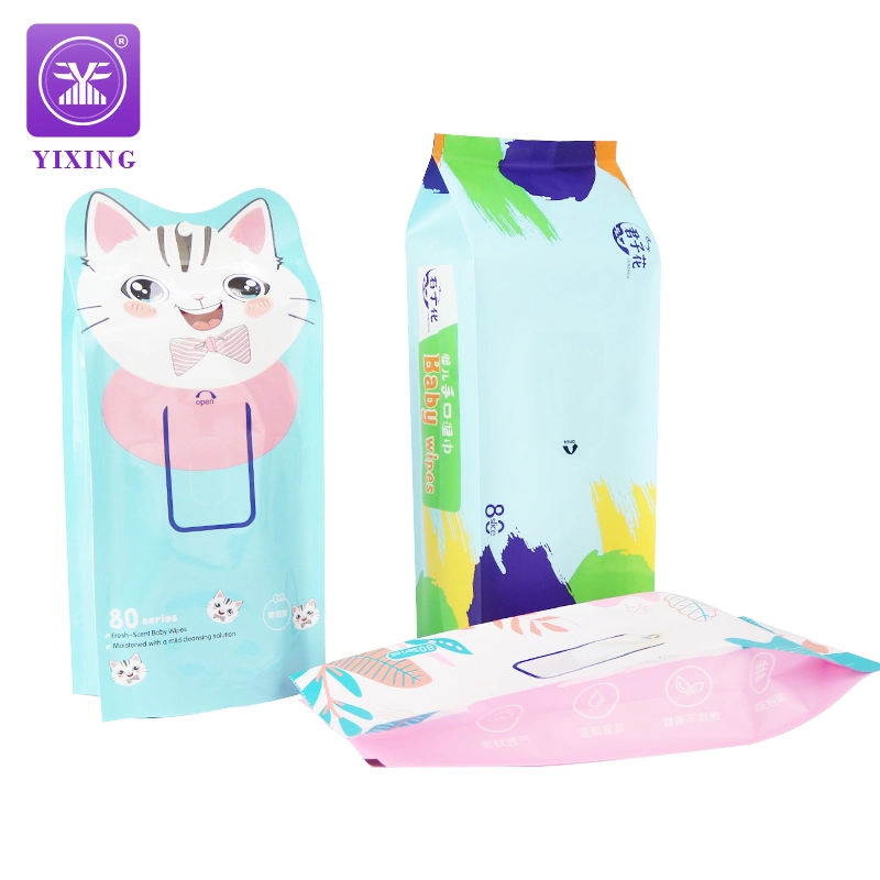 Side Gusset Bags for Baby Wet Tissue Packaging