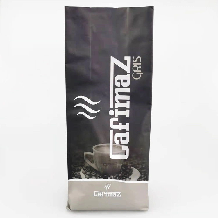 12oz Coffee Bags Food Grade Matte Finish Black Packaging with Zip and Valve