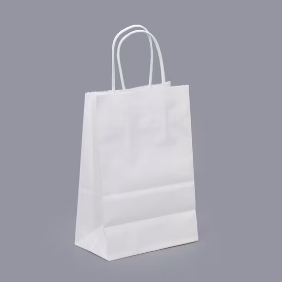 Paper Gift/Paper Shopping/Brown/White/Coffee/Gift Bag/Food Packaging/Sos/Die Cut/Twist Handle/Flat Handle/Kraft Paper/Aluminum Foil Pointed Bottom/Paper Bag